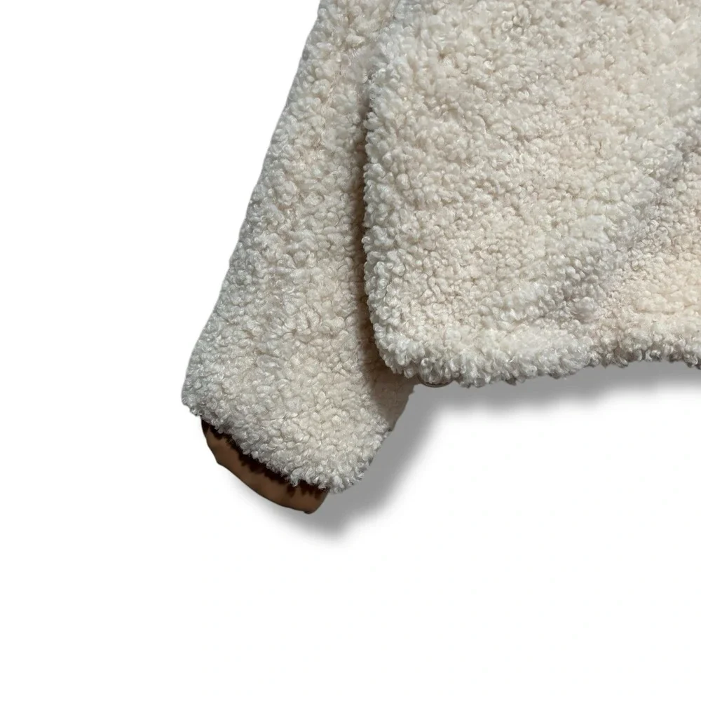 Blank NYC Cream Teddy Jacket with Brown Details - Picture 5 of 9